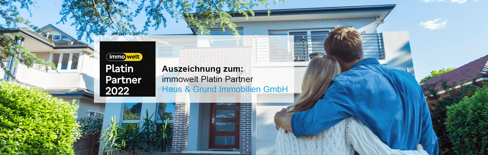 Auszeichnung zum immowelt Platin Partner 2022